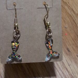 Holographic Mermaid Tail Earrings